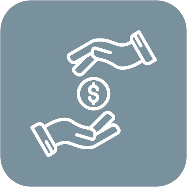 El icono del vector de donación se puede utilizar para el conjunto de iconos de la encuesta