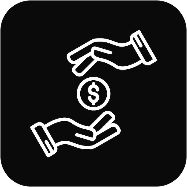 El icono del vector de donación se puede utilizar para el conjunto de iconos de la encuesta