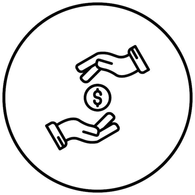 El icono del vector de donación se puede utilizar para el conjunto de iconos de la encuesta