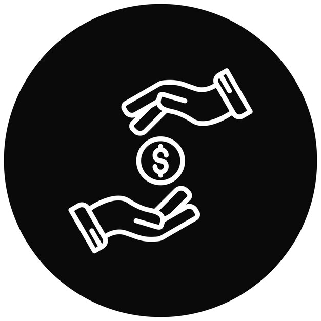 El icono del vector de donación se puede utilizar para el conjunto de iconos de la encuesta