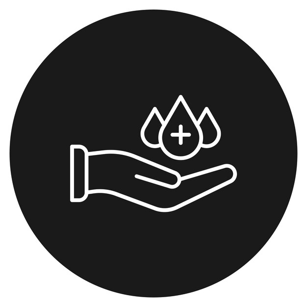 El icono del vector de la donación de sangre se puede utilizar para el conjunto de iconos de donaciones