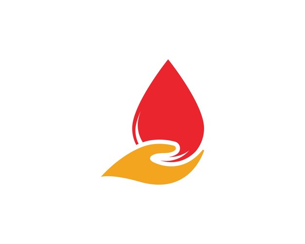 Icono de vector de donante de gota de sangre