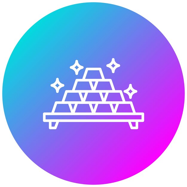 El icono del vector dorado se puede usar para el conjunto de iconos de cuento de hadas