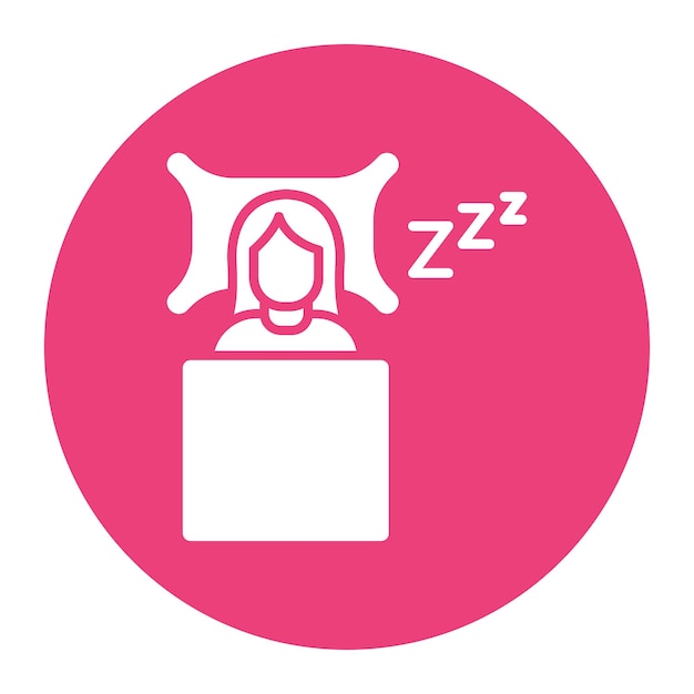 El icono del vector dormido se puede usar para el conjunto de iconos de comodidad
