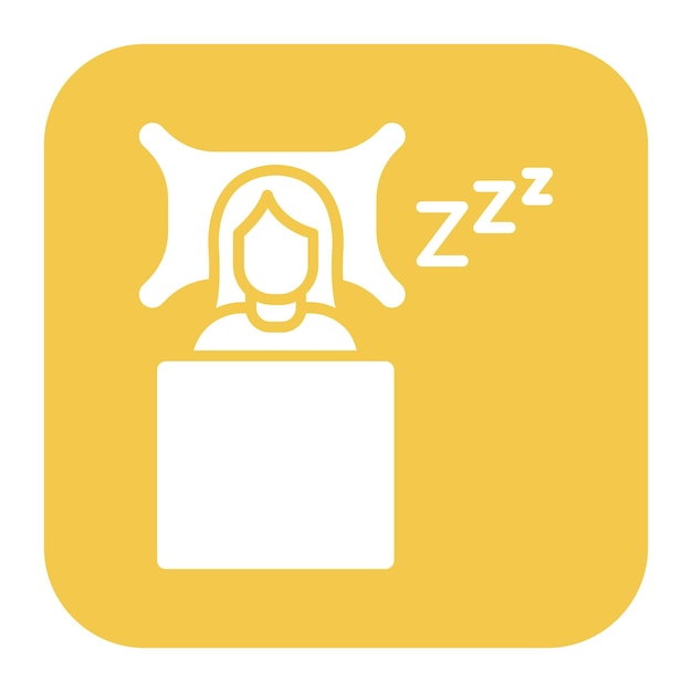 El icono del vector dormido se puede usar para el conjunto de iconos de comodidad