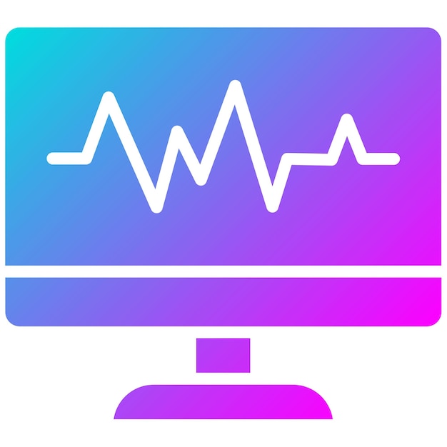 El icono del vector del ECG se puede utilizar para el conjunto de iconos del laboratorio