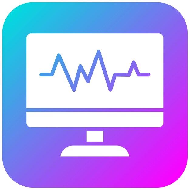 El icono del vector del ECG se puede utilizar para el conjunto de iconos del laboratorio