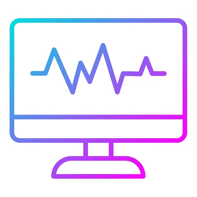 El icono del vector del ECG se puede utilizar para el conjunto de iconos del laboratorio