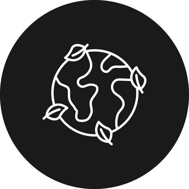 El icono del vector de ecología se puede utilizar para el conjunto de iconos de energía renovable