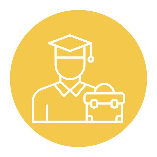 El icono del vector de educación se puede utilizar para el conjunto de iconos de búsqueda de empleo