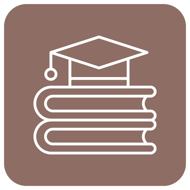 El icono del vector educativo se puede utilizar para el conjunto de iconos de aprendizaje