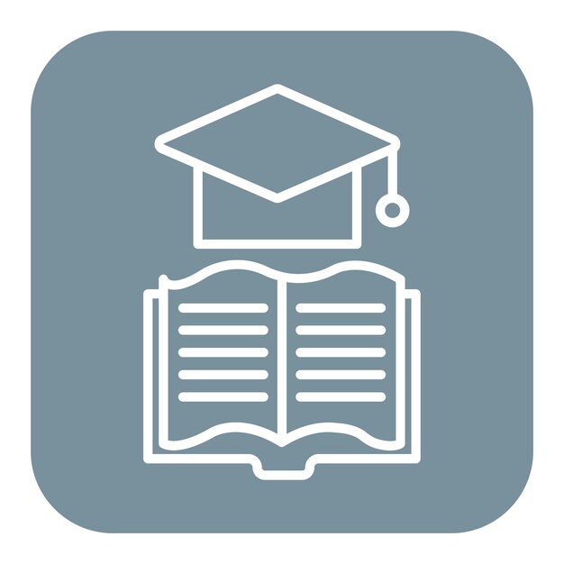 El icono del vector educativo se puede utilizar para el conjunto de iconos de literatura