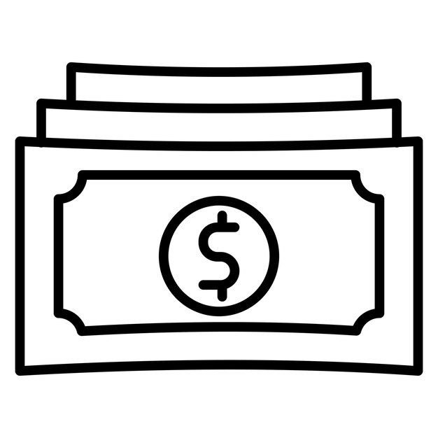 El icono del vector de efectivo se puede utilizar para el conjunto de iconos de gestión de crisis