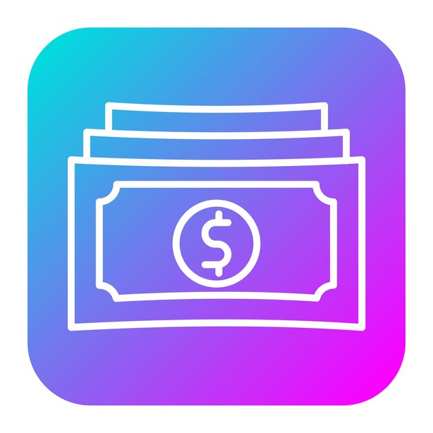El icono del vector de efectivo se puede utilizar para el conjunto de iconos de gestión de crisis