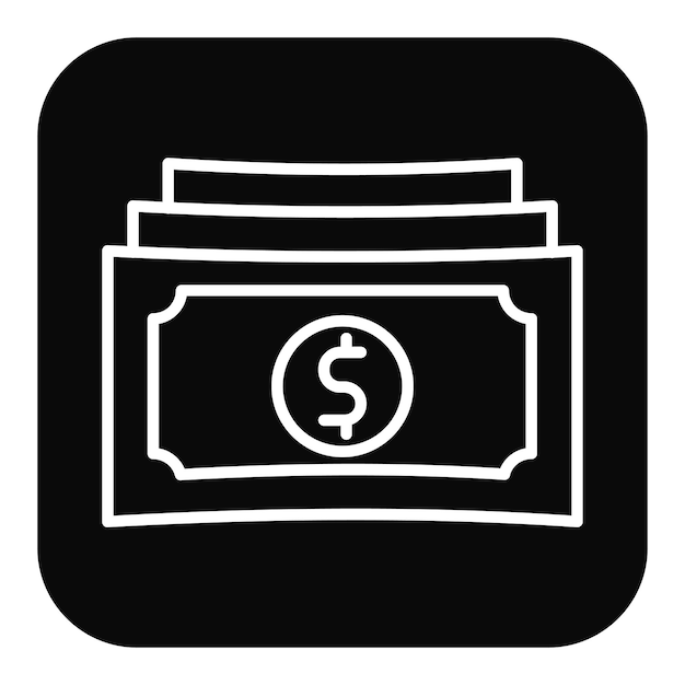 El icono del vector de efectivo se puede utilizar para el conjunto de iconos de gestión de crisis
