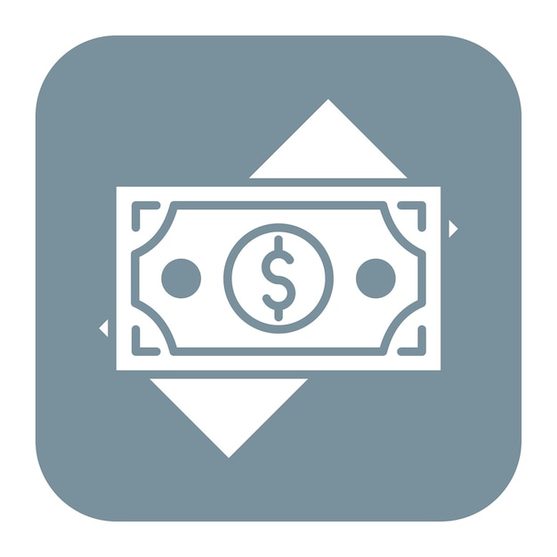 El icono del vector de efectivo se puede utilizar para el conjunto de iconos del supermercado