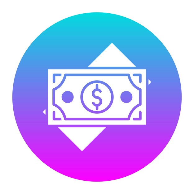 El icono del vector de efectivo se puede utilizar para el conjunto de iconos del supermercado