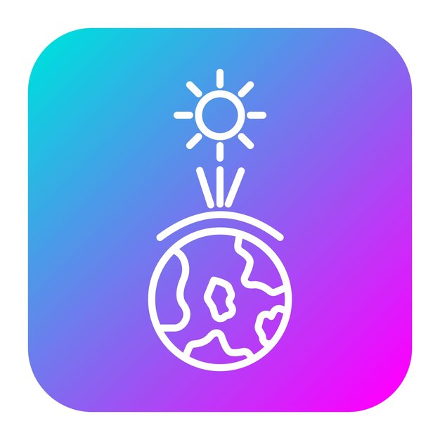 El icono del vector del efecto invernadero se puede usar para el conjunto de iconos del calentamiento global