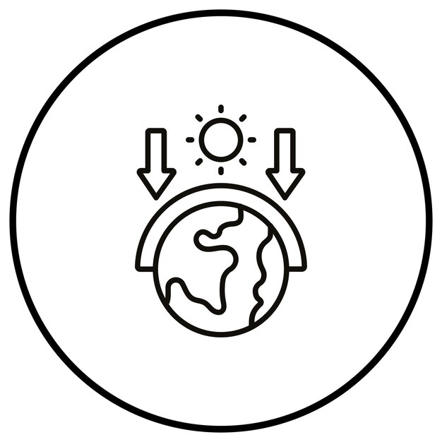 El icono del vector del efecto invernadero puede utilizarse para el conjunto de iconos de contaminación