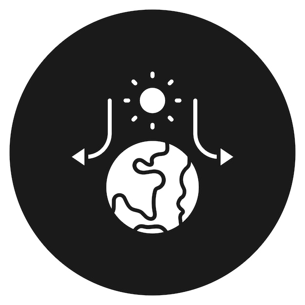 El icono del vector del efecto invernadero puede utilizarse para el conjunto de iconos de energía renovable