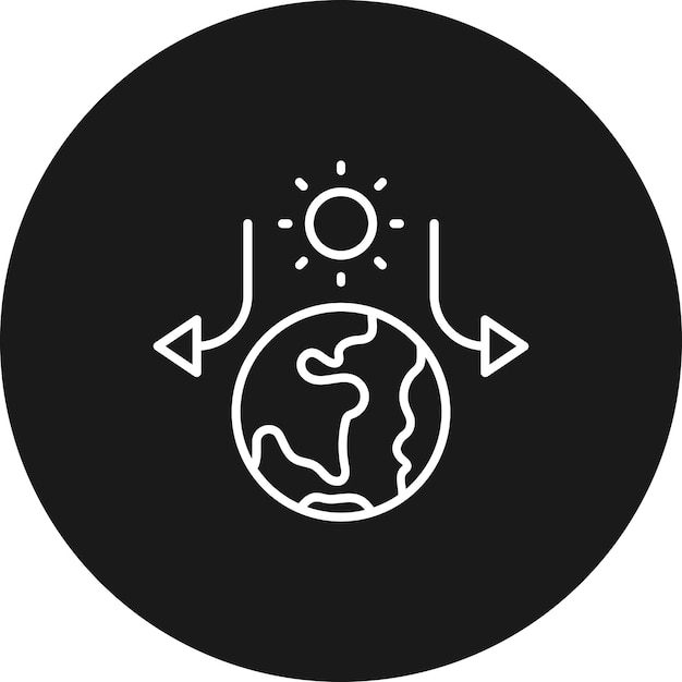 El icono del vector del efecto invernadero puede utilizarse para el conjunto de iconos de energía renovable