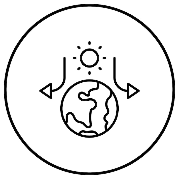 El icono del vector del efecto invernadero puede utilizarse para el conjunto de iconos de energía renovable