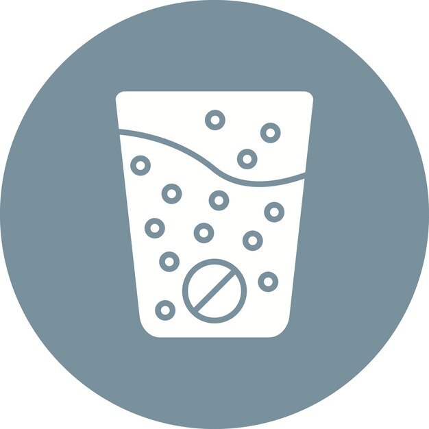 El icono del vector efervescente se puede utilizar para el conjunto de iconos de medicina