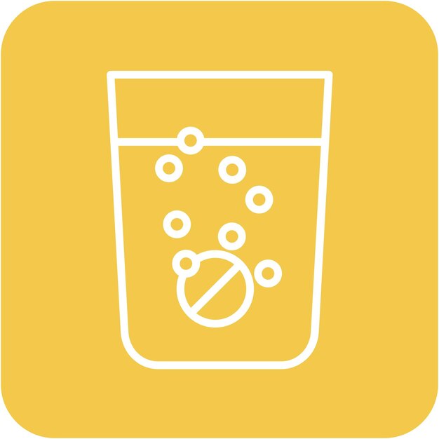 El icono del vector efervescente se puede utilizar para el conjunto de iconos de medicina
