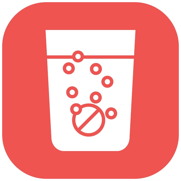 El icono del vector efervescente se puede utilizar para el conjunto de iconos de medicina
