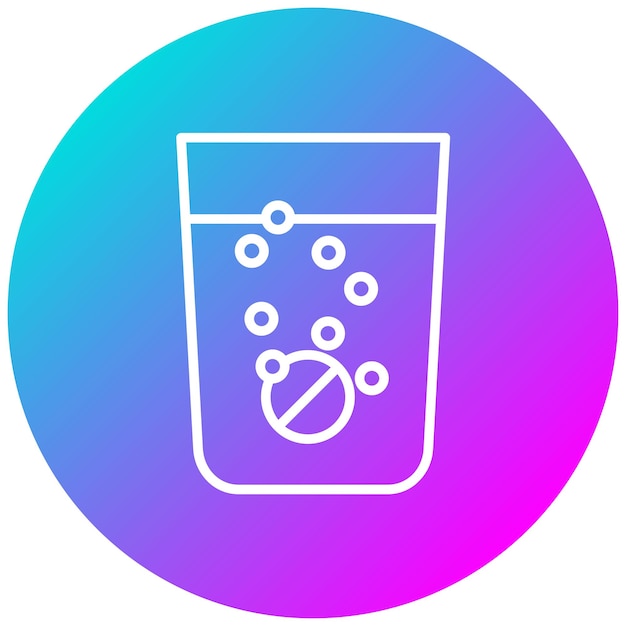El icono del vector efervescente se puede utilizar para el conjunto de iconos de medicina