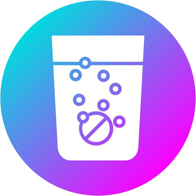 El icono del vector efervescente se puede utilizar para el conjunto de iconos de medicina