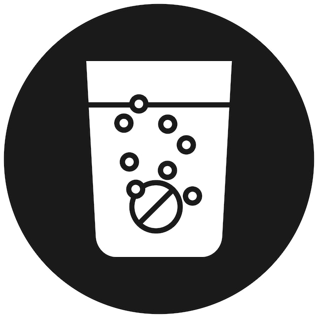 El icono del vector efervescente se puede utilizar para el conjunto de iconos de medicina
