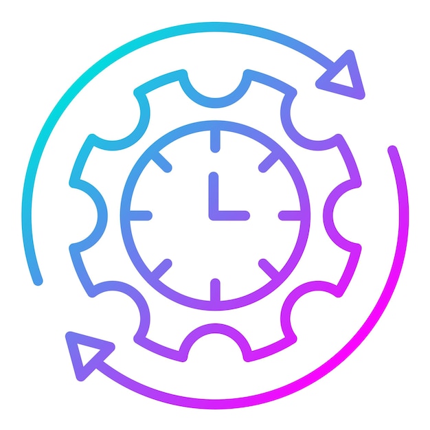El icono del vector de eficiencia se puede utilizar para el conjunto de iconos del plan de acción