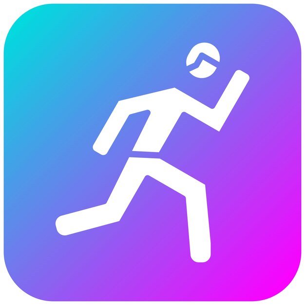 El icono del vector de ejecución se puede utilizar para el conjunto de iconos de la aplicación de entrenamiento