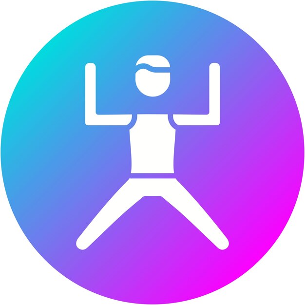 El icono del vector de ejercicio de la persona se puede utilizar para el conjunto de iconos de aptitud física