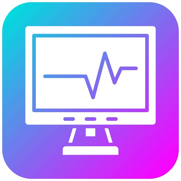 El icono del vector del electrocardiograma se puede utilizar para el conjunto de iconos de medicina