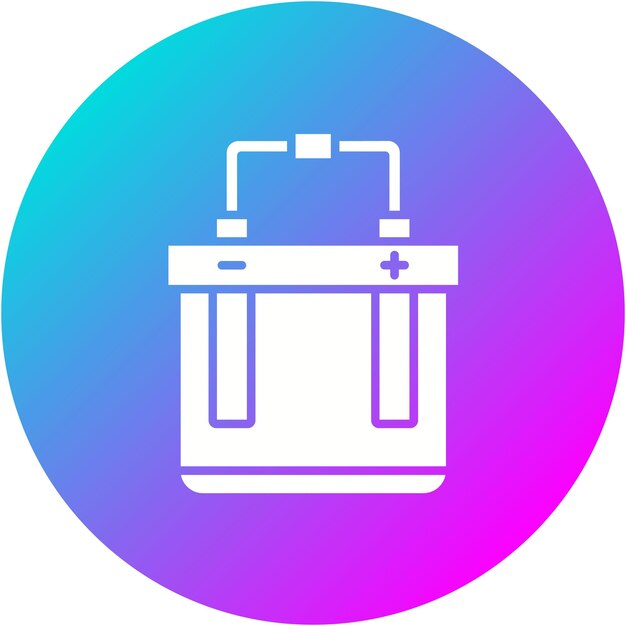 El icono del vector de electrólisis se puede utilizar para el conjunto de iconos de procesos industriales