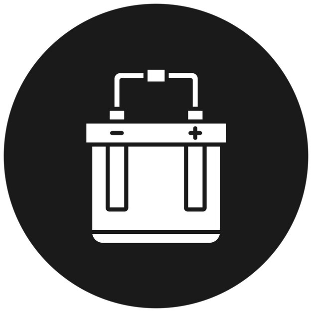 El icono del vector de electrólisis se puede utilizar para el conjunto de iconos de procesos industriales