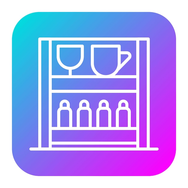 El icono del vector del elemento de visualización se puede utilizar para el conjunto de iconos del supermercado
