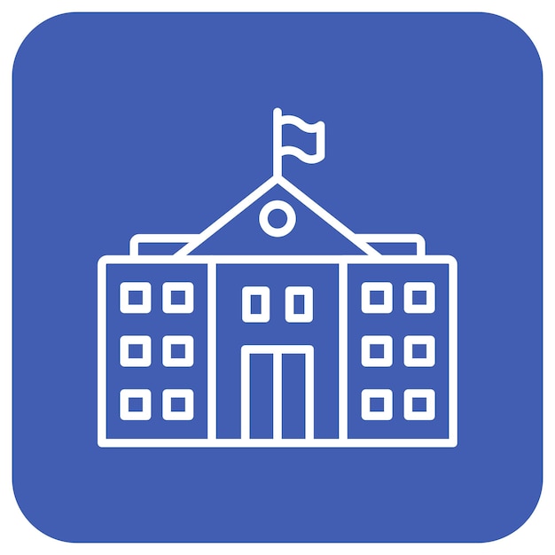 El icono del vector de la embajada se puede usar para el conjunto de iconos de inmigración