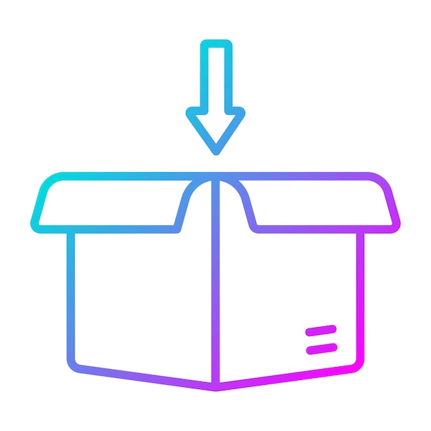 El icono del vector de embalaje se puede utilizar para el conjunto de iconos de entrega y logística
