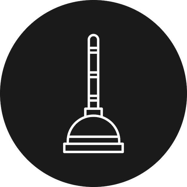 El icono del vector del émbolo se puede utilizar para el conjunto de iconos de la rutina de higiene