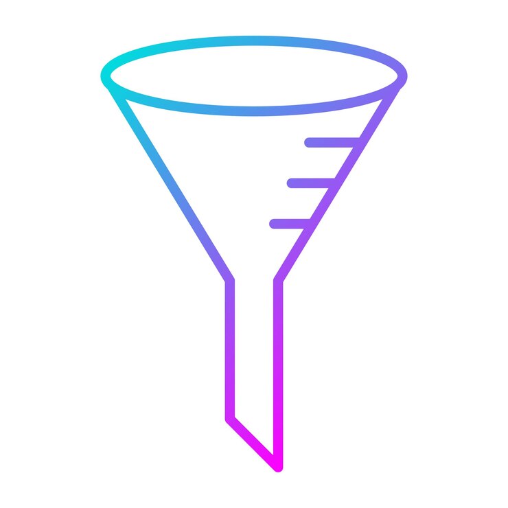 Vector el icono del vector del embudo se puede utilizar para el conjunto de iconos de reparación de automóviles