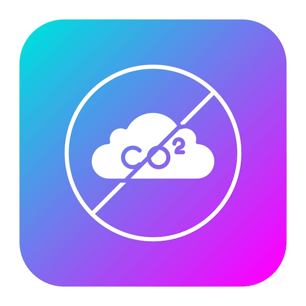 El icono del vector de emisión cero se puede utilizar para el conjunto de iconos de energía sostenible