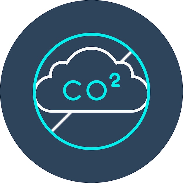 El icono del vector de emisión cero se puede utilizar para el conjunto de iconos de energía sostenible