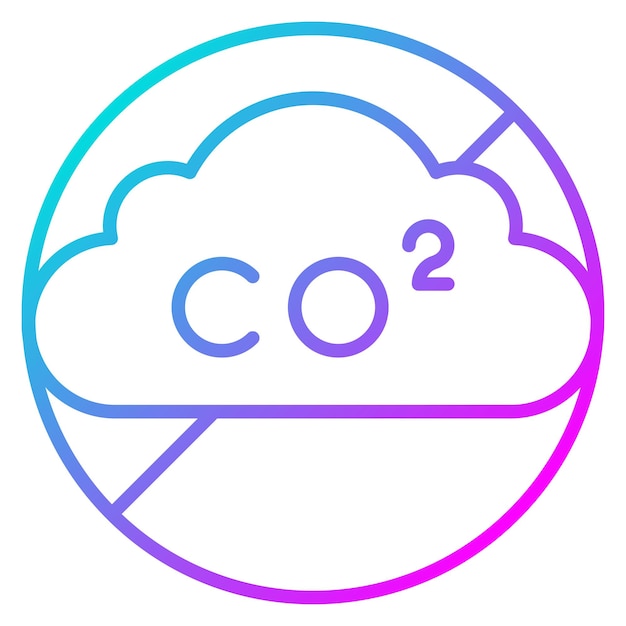 El icono del vector de emisión cero se puede utilizar para el conjunto de iconos de energía sostenible