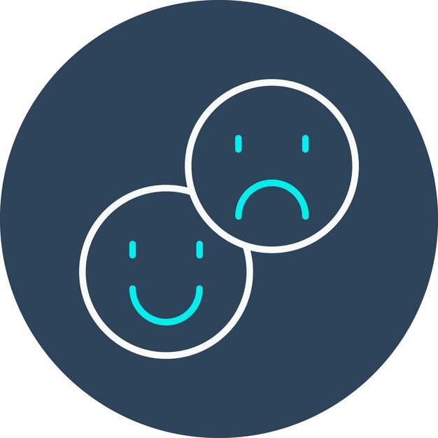 El icono del vector emocional se puede usar para el conjunto de iconos de habilidades para la vida