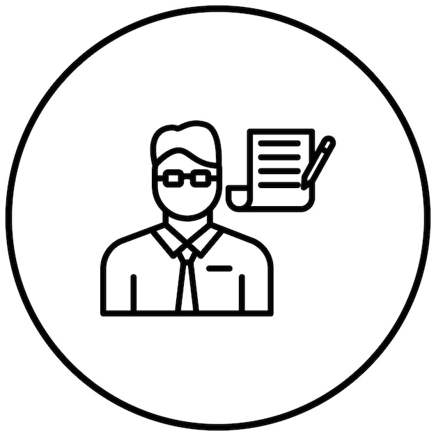 El icono del vector de empleado se puede utilizar para el conjunto de iconos de diversidad