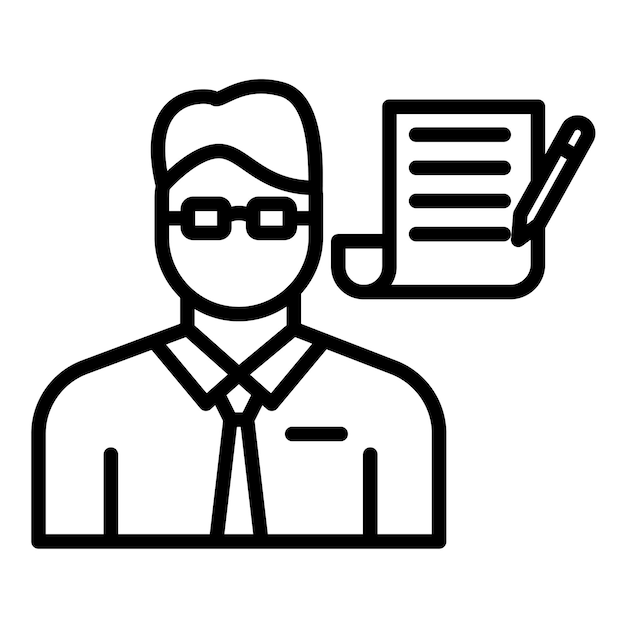 El icono del vector de empleado se puede utilizar para el conjunto de iconos de diversidad