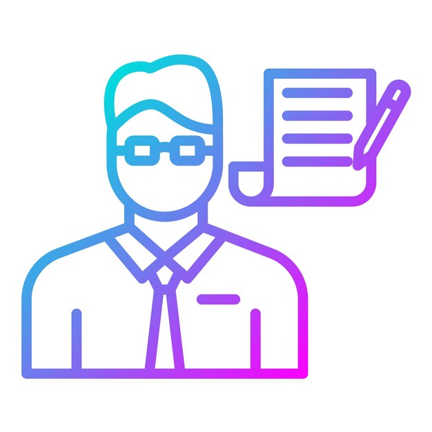 El icono del vector de empleado se puede utilizar para el conjunto de iconos de diversidad